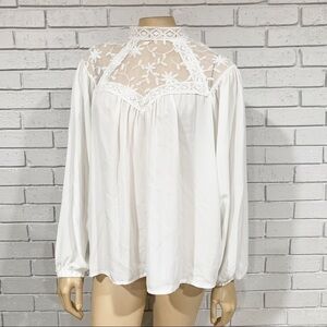 Parisian Women’s Lace High Neck Top